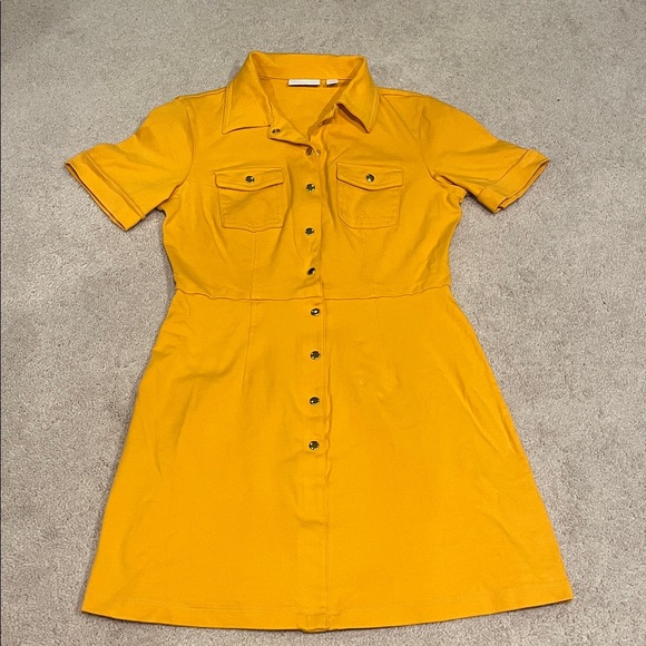 New York & Company Dresses & Skirts - New York & Company Mustard Button-Up Mini Dress